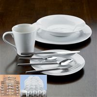 32 Piece White Porcelain Dinner Set