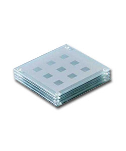 4 Chequer Glass Coasters