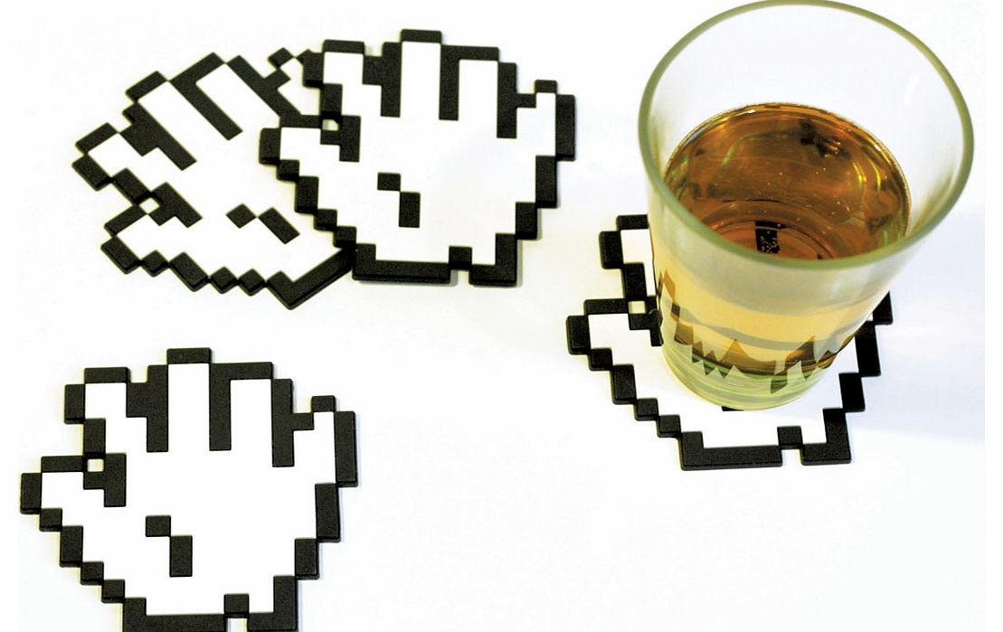 Unbranded 8 Bit Hand Pixel Coasters