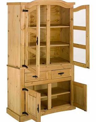 This beautifully designed. conventional display unit from the Aruba collection is both robust and stylish. With its tasteful solid pine wood complemented by antiqued style handles creates an elegant feel. It offers plenty of space in which to store a