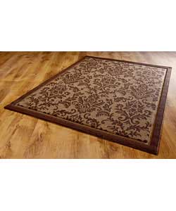 Unbranded City Damask Chocolate Rug