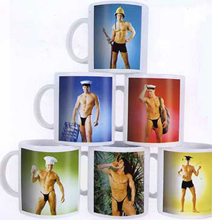 Unbranded Dream Hunks Strip Mugs