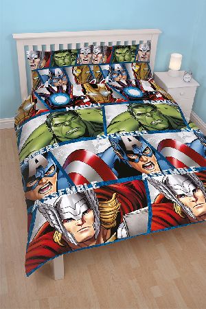 Unbranded Dubbele Marvel Comics Avengers schild Duvet