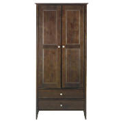 This shaker style chocolate coloured wardrobe from the Fairhaven range is made from solid pine* comp