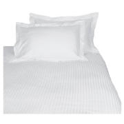 Unbranded Finest Satin Stripe Single Duvet Set, White