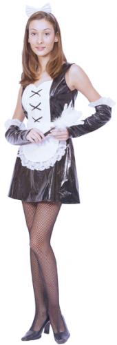 One to get the chaps to fancy about! Includes a pvc effect dress, apron, headpices and gloves. Appro