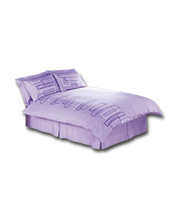 Geo Single Duvet Cover Set Lilac