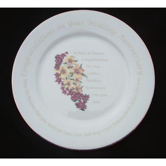 Gold Anniversary Plate