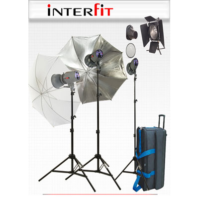 Unbranded Interfit Venus 300W Three Head Kit