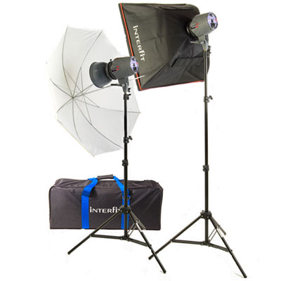 Unbranded Interfit Venus 300W Two Head Softbox / Umbrella