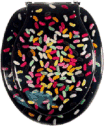 Jelly Beans Black Glitter Toilet Seat Toilet Seat