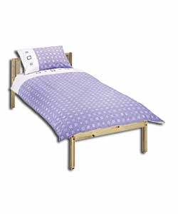 Lilac Simply Squares Single Duvet Cover Set