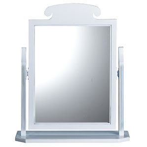 A distinctive mirror with ornate detailing includi