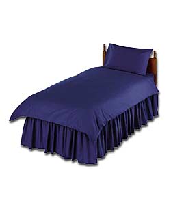 Navy Plain Dyed Single Duvet Set