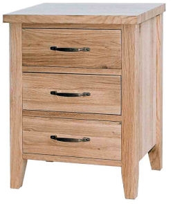 Unbranded New Court Oak Bedside Cabinet/Lamp Table (Steel