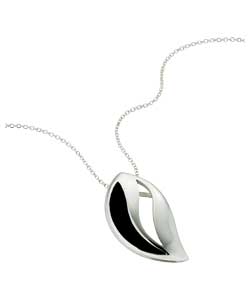 Unbranded Ortak Sterling Silver Enamel Leaf Pendant