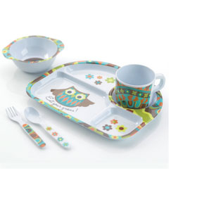 Unbranded Owlet Melamine Dinner Set