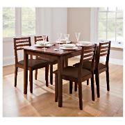 Unbranded Pemberley Extending Table, Dark Oak with 4