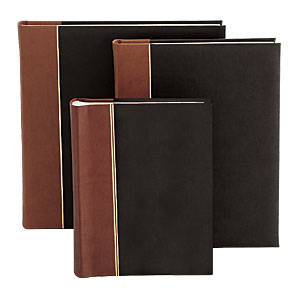 Attractive photo album in black and brown with sli