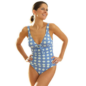 Polka Dot Tankini- Blue- Size 10