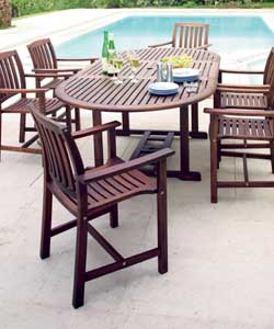 Queenston Hardwood 6 Seater Patio Set