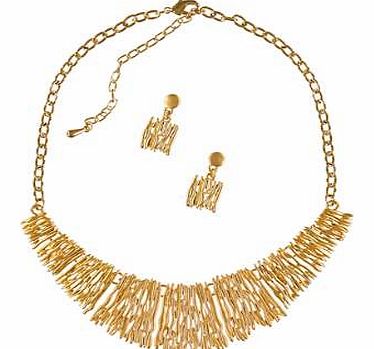 Unbranded Ridged Necklace Set