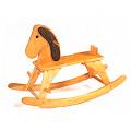 A lovely crafted solid wooden rocking horse. Finis