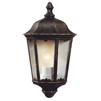 (H) 435 x (W) 250 x (D) 120mm, Aluminium, Clear Glass, 3 Sided Half Wall Lantern