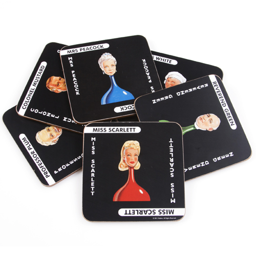 Unbranded Set Of 6 Cluedo Coasters