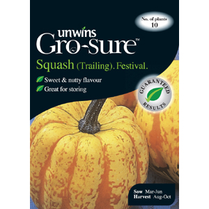 Unbranded Squash (Trailing) Festival Vegetable Seeds