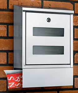 Easily fitted onto a wall or post.With lock and newspaper holder.Fixings included.Made from coated s