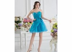 Unbranded Taffeta Organza Short/mini Sweetheart Royal