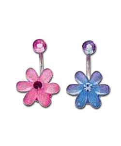 Titanium UV Flower Body Bars