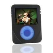 Tuff-Luv Streetz Dual Layer Twin Skins Flatliner For Apple Ipod Nano 3G / Video (Black / Blue)