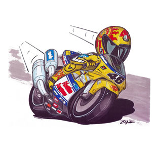 V Rossi/Honda 500 - Yellow T-shirt