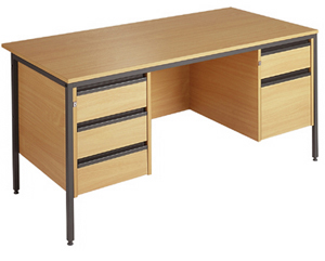 Value line rectangular H leg executive desk