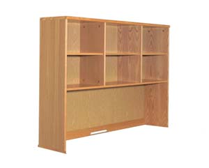 Veneer ergo desk hutch cherry