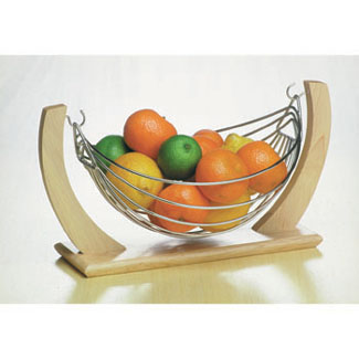 Wood and Chrome Fruit Hammock