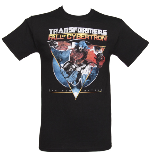 Mens Black Transformers Fall Of Cybertron