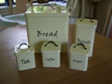 Kitchen Storage Bin Set - Tall Bread Bin