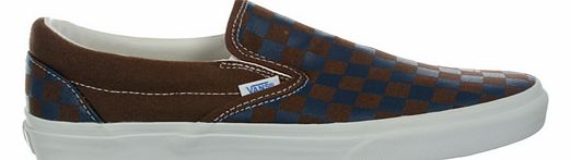 Classic Slip-On Brown/Blue Checkerboard