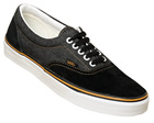 Era Black Suede-Denim Trainers