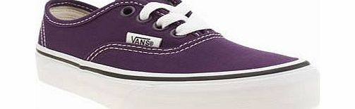 Vans kids vans dark purple authentic unisex junior