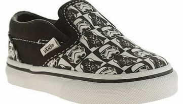 kids vans white & black classic slip-on unisex