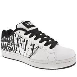 Vans Male Vans Widow Splatter Leather Upper Skate in White and Black