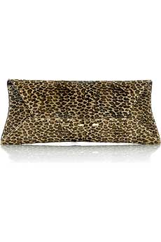 Manila stretch leopard clutch