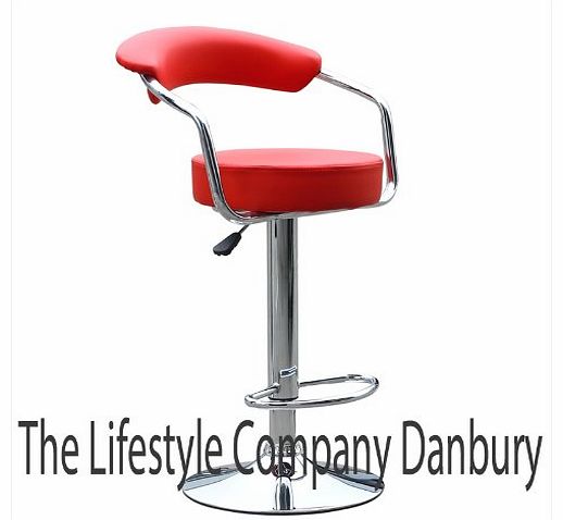 Red & Chrome Swivel Bar Kitchen Breakfast Stools Chair 060