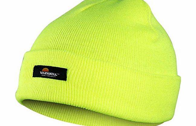 Vizwell VW21503 Coloured Hi Visibility Hat Beanie / Hi Vis Viz - Yellow