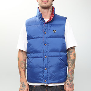 Caswell Reversible puffa gilet - Indigo