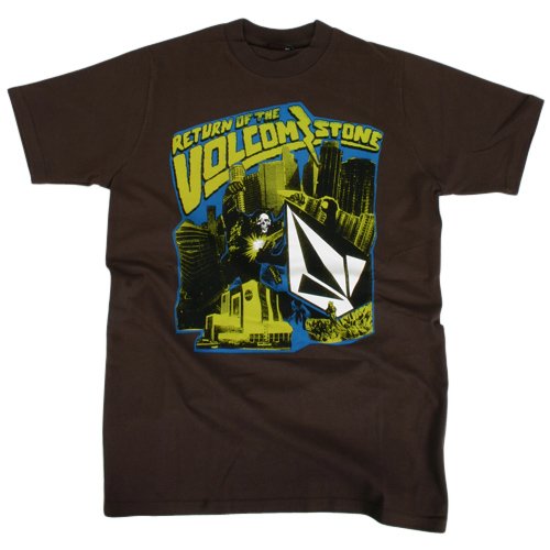 Mens Volcom The Return Tee Seal Brown